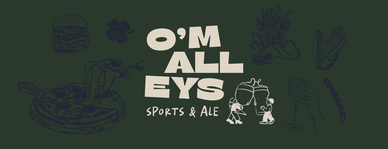 O’Malleys Sports & Ale, with the original illustrated pub artwork